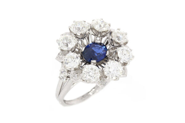 Corrole saphir et diamants